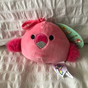 Squishmallow clip-on Cookie the flamingo NWT